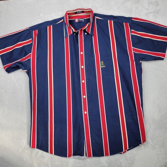 Chaps Other - Chaps Ralph Lauren Shirt Men Extra Large Vintage Button Up Shadow Crest Adult XL
